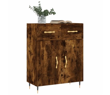 vidaXL Dulap, stejar fumuriu, 69,5x34x90 cm, lemn compozit