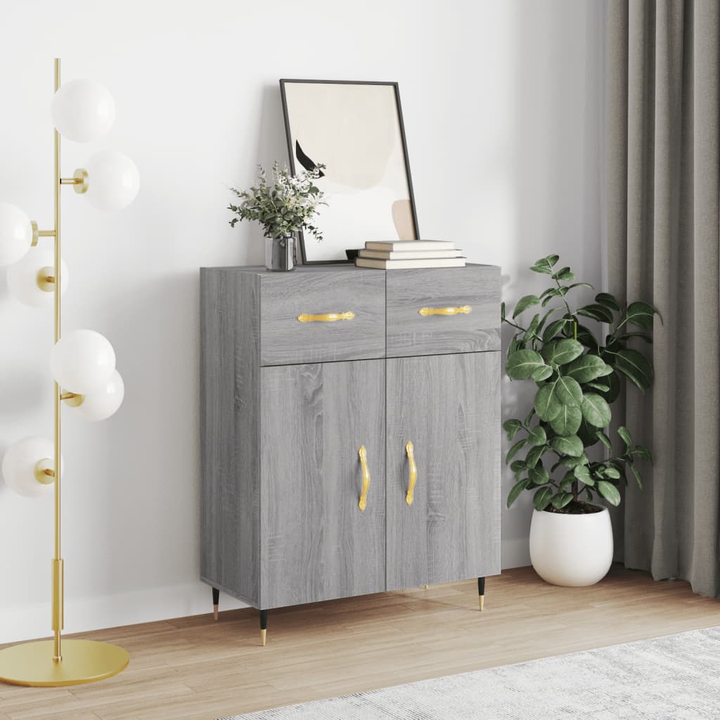 Sideboard Grau Sonoma 69,5x34x90 cm Holzwerkstoff