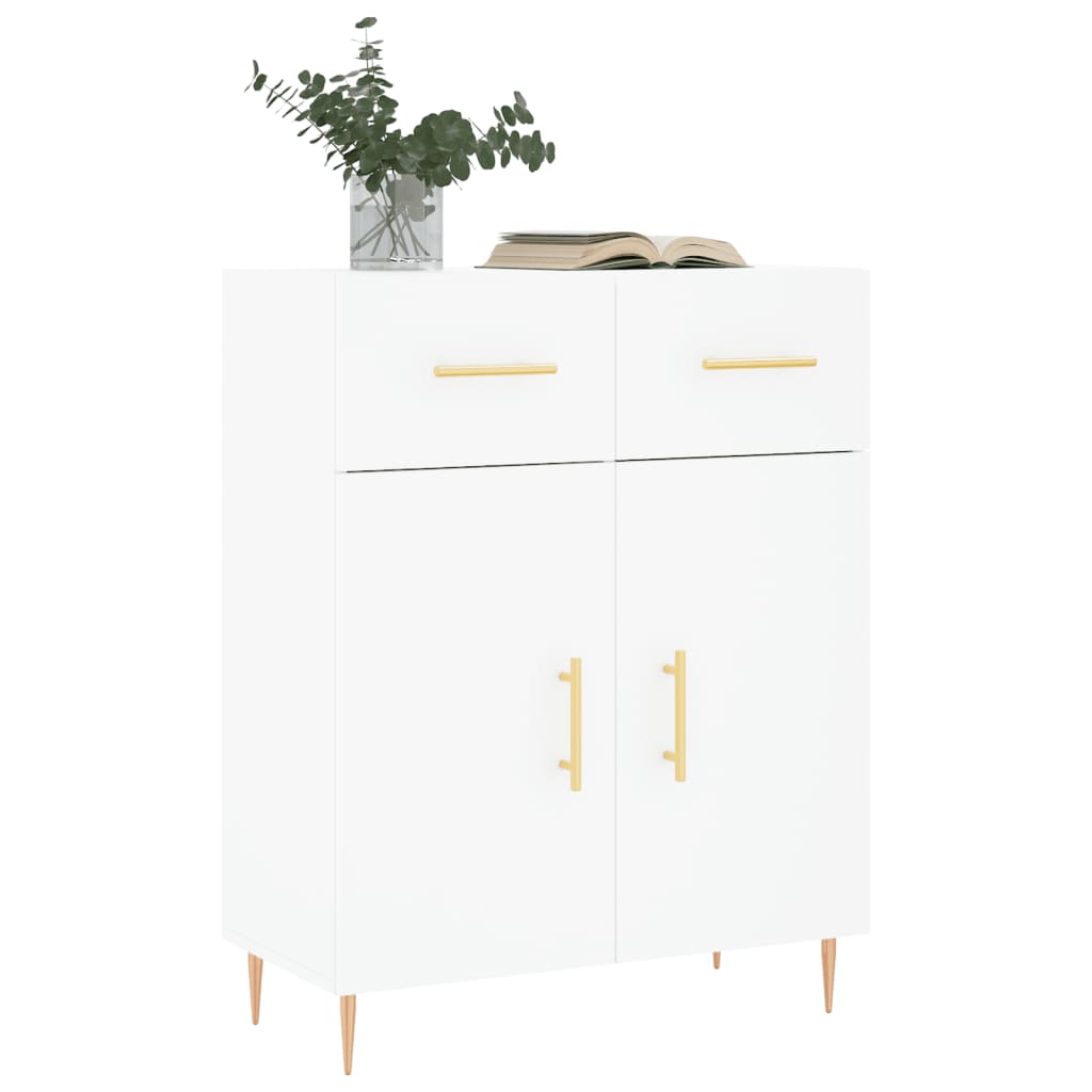 vidaXL Dressoir 69,5x34x90 cm bewerkt hout wit afbeelding