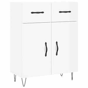 Příborník bílý s vysokým leskem 69,5x34x90 cm kompozitní dřevo - obrázek 2