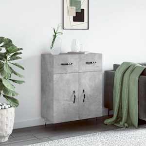 Komoda betonsko siva 69,5x34x90 cm inženirski les