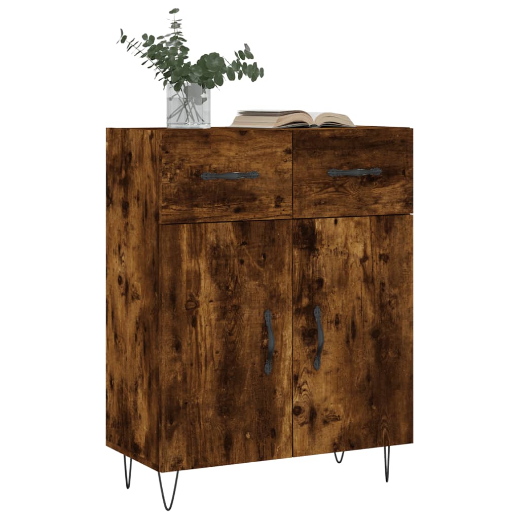 vidaXL Dressoir 69,5x34x90 cm bewerkt hout gerookt eikenkleurig afbeelding