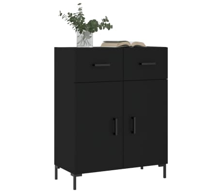 vidaXL Sideboard Schwarz 69,5x34x90 cm Holzwerkstoff