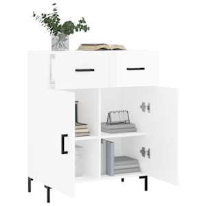 Příborník bílý s vysokým leskem 69,5x34x90 cm kompozitní dřevo - obrázek 4