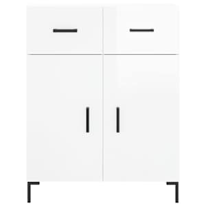 Příborník bílý s vysokým leskem 69,5x34x90 cm kompozitní dřevo - obrázek 6