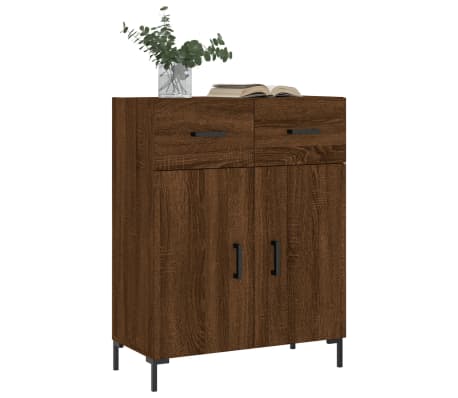 vidaXL &Scaron;oninė spintelė, ruda ąžuolo, 69,5x34x90cm, apdirbta mediena