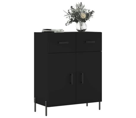 vidaXL Buffet noir 69,5x34x90 cm bois d'ing&eacute;nierie