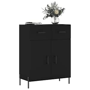 vidaXL Buffet noir 69,5x34x90 cm bois d'ing&eacute;nierie