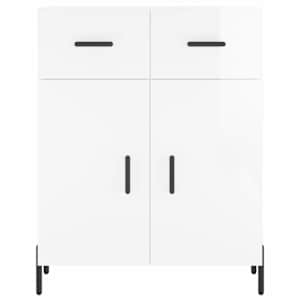 Příborník bílý s vysokým leskem 69,5x34x90 cm kompozitní dřevo - obrázek 6