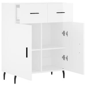 Příborník bílý s vysokým leskem 69,5x34x90 cm kompozitní dřevo - obrázek 5