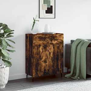 Komoda dimljeni hrast 69,5x34x90 cm inženirski les