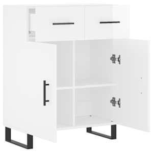 Příborník bílý s vysokým leskem 69,5x34x90 cm kompozitní dřevo - obrázek 5