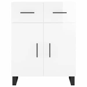 Příborník bílý s vysokým leskem 69,5x34x90 cm kompozitní dřevo - obrázek 6