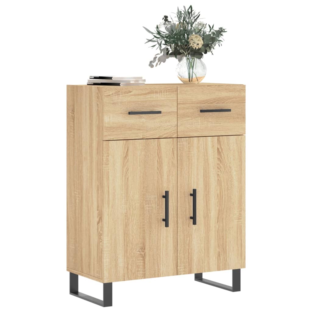 vidaXL Dressoir 69,5x34x90 cm bewerkt hout sonoma eikenkleurig