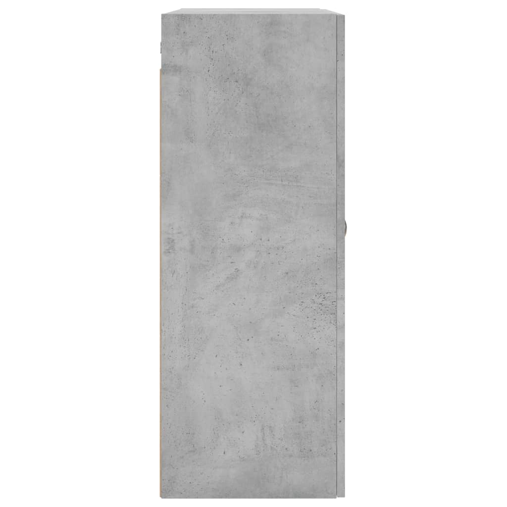 Dulap cu montaj pe perete, gri beton, 69,5x34x90 cm