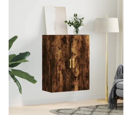 vidaXL Veggskap røkt eik 69,5x34x90 cm