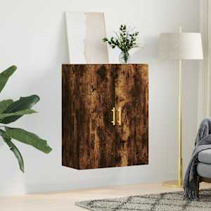 vidaXL Veggskap røkt eik 69,5x34x90 cm