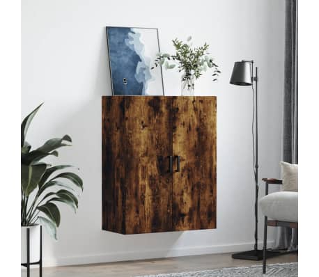 vidaXL Wall Mounted Cabinet Smoked Oak 69.5x34x90 cm