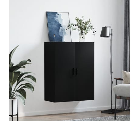 vidaXL Armoire murale noir 69,5x34x90 cm