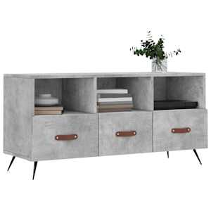 TV skříňka betonově šedá 102 x 36 x 50 cm kompozitní dřevo - obrázek 3