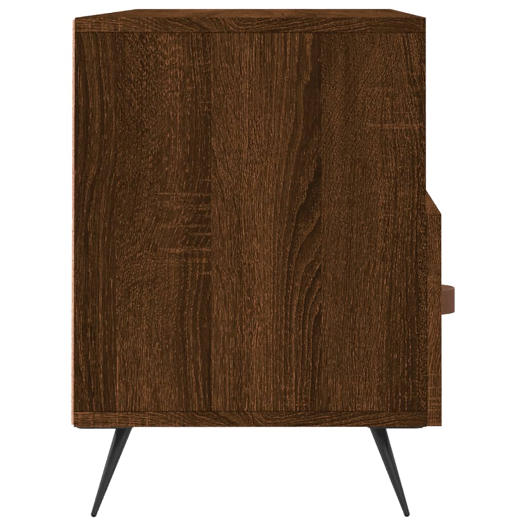 Barna tölgyszínű szerelt fa TV-szekrény 102 x 36 x 50 cm 