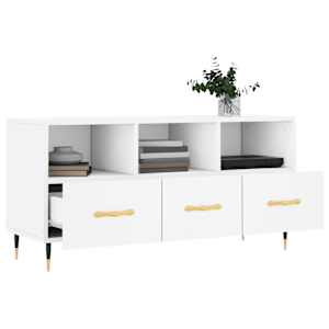TV skříňka bílá 102 x 36 x 50 cm kompozitní dřevo - obrázek 4