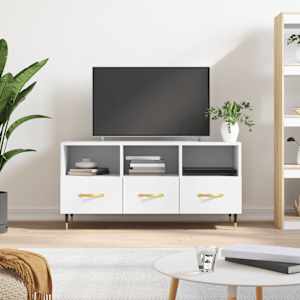 TV skříňka bílá 102 x 36 x 50 cm kompozitní dřevo - obrázek 1