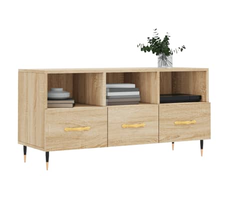 vidaXL TV Cabinet Sonoma Oak 102x36x50 cm Engineered Wood