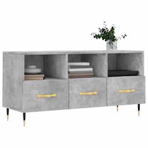 TV skříňka betonově šedá 102 x 36 x 50 cm kompozitní dřevo - obrázek 3