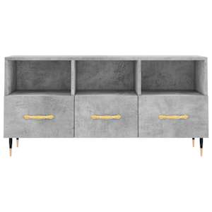 TV skříňka betonově šedá 102 x 36 x 50 cm kompozitní dřevo - obrázek 5