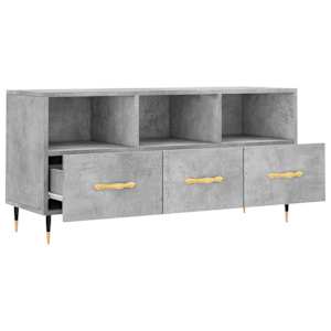 TV skříňka betonově šedá 102 x 36 x 50 cm kompozitní dřevo - obrázek 6