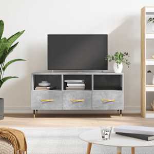 TV skříňka betonově šedá 102 x 36 x 50 cm kompozitní dřevo - obrázek 1
