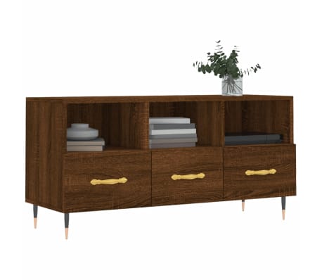 vidaXL Dulap TV stejar maro 102x36x50 cm, lemn prelucrat