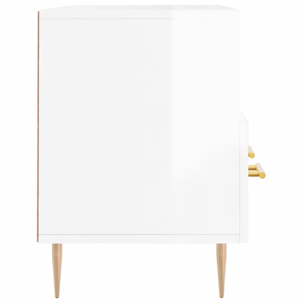  TV skrinka lesklá biela 102x36x50 cm spracované drevo