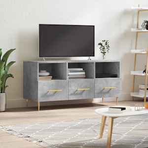 TV skříňka betonově šedá 102 x 36 x 50 cm kompozitní dřevo - obrázek 1