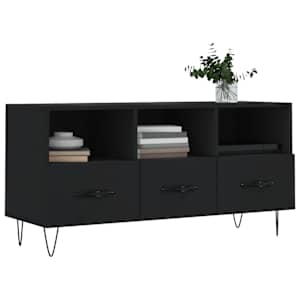 TV skříňka černá 102 x 36 x 50 cm kompozitní dřevo - obrázek 3