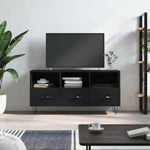 TV skříňka černá 102 x 36 x 50 cm kompozitní dřevo
