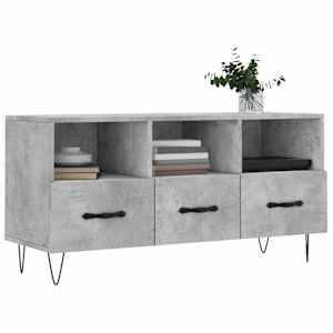 TV skříňka betonově šedá 102 x 36 x 50 cm kompozitní dřevo - obrázek 3