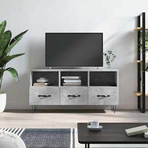 TV skříňka betonově šedá 102 x 36 x 50 cm kompozitní dřevo - obrázek 1