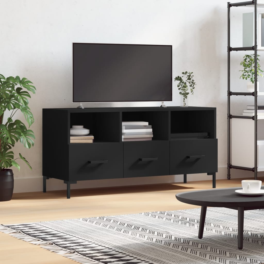 TV skříňka černá 102 x 36 x 50 cm kompozitní dřevo