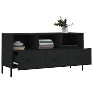 TV skříňka černá 102 x 36 x 50 cm kompozitní dřevo - obrázek 4