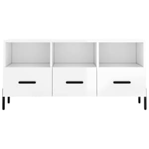 TV skříňka bílá s vysokým leskem 102x36x50 cm kompozitní dřevo - obrázek 5