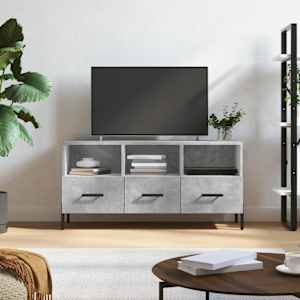 TV skříňka betonově šedá 102 x 36 x 50 cm kompozitní dřevo - obrázek 1