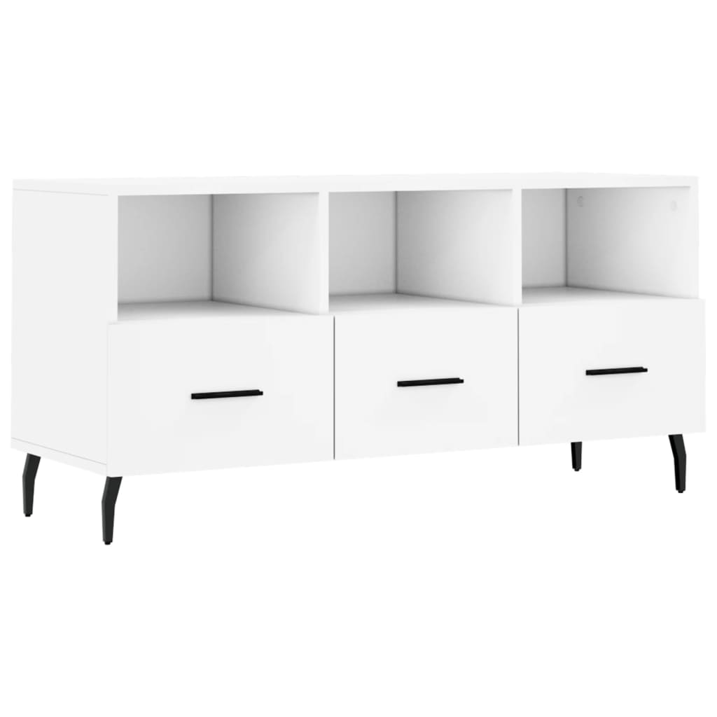  TV stolík biely 102x36x50 cm kompozitné drevo