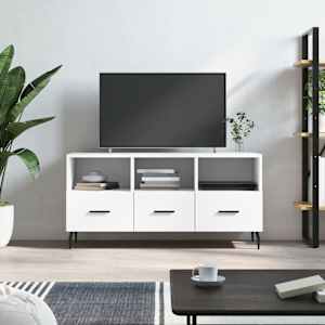 TV skříňka bílá 102 x 36 x 50 cm kompozitní dřevo - obrázek 1