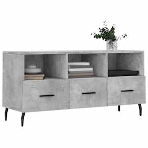 TV skříňka betonově šedá 102 x 36 x 50 cm kompozitní dřevo - obrázek 3