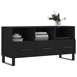 TV skříňka černá 102 x 36 x 50 cm kompozitní dřevo - obrázek 3