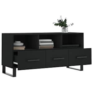 TV skříňka černá 102 x 36 x 50 cm kompozitní dřevo - obrázek 4