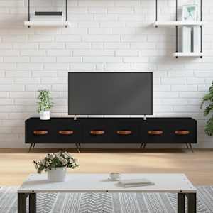 TV skříňka černá 150 x 36 x 30 cm kompozitní dřevo - obrázek 1