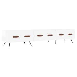 TV skříňka bílá s vysokým leskem 150x36x30 cm kompozitní dřevo - obrázek 2